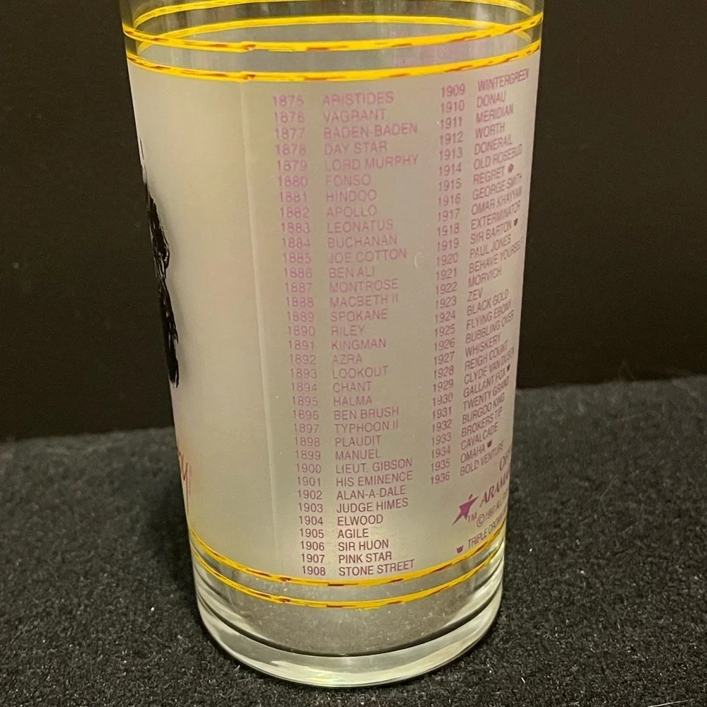 Vintage 124th Kentucky Derby Racing 12 oz. Glass